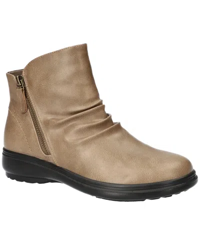 Easy Street Women's Lyra Zipper Ankle Boots In Brown