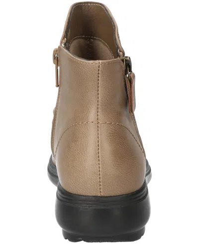 Easy Street Women's Lyra Zipper Ankle Boots In Brown