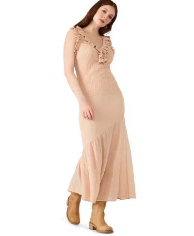 Steve Madden Women's Aneira Asymmetrical Panel Midi Skirt In Pink