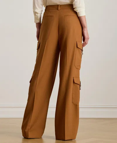 Ralph Lauren Women's Wide-leg Cargo Pants In Brown