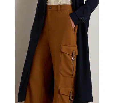 Ralph Lauren Women's Wide-leg Cargo Pants In Brown