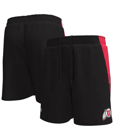 Under Armour Men's Black Utah Utes Tech Vent Performance Short In Black