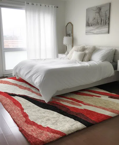 Dalyn Lorenzo Washable Ln4 10'x14' Area Rug In Red