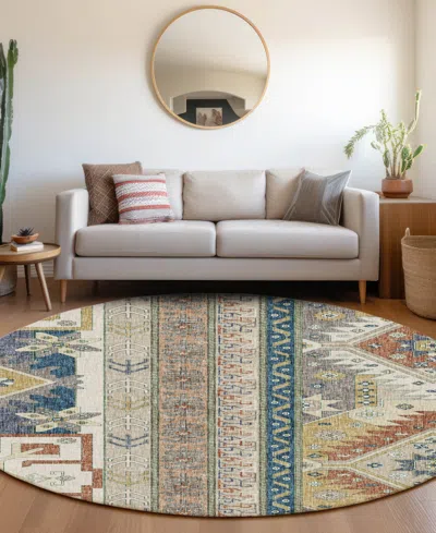 Dalyn Lorenzo Ln3 8'x8' Round Area Rug In Multi
