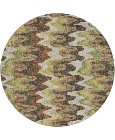 Dalyn Lorenzo Ln6 8'x8' Round Area Rug In Brown