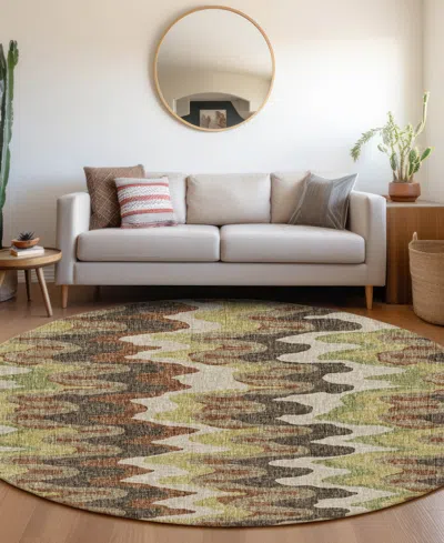 Dalyn Lorenzo Ln6 8'x8' Round Area Rug In Brown