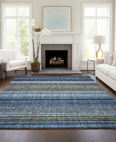 Dalyn Portico Washable Po2 9'x12' Area Rug In Blue