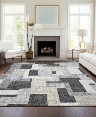 Dalyn Portico Washable Po3 10'x14' Area Rug In Gray