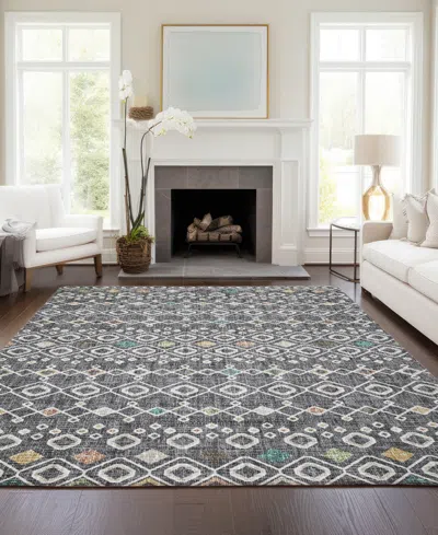 Dalyn Portico Washable Po4 10'x14' Area Rug In Gray