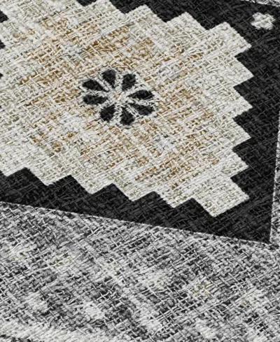 Dalyn Portico Washable Po5 10'x14' Area Rug In Black