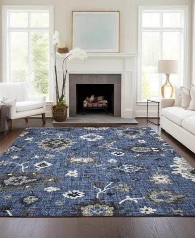 Dalyn Portico Washable Po6 10'x14' Area Rug In Blue