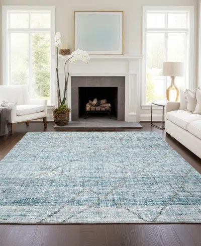 Dalyn Portico Washable Po1 9'x12' Area Rug In Blue