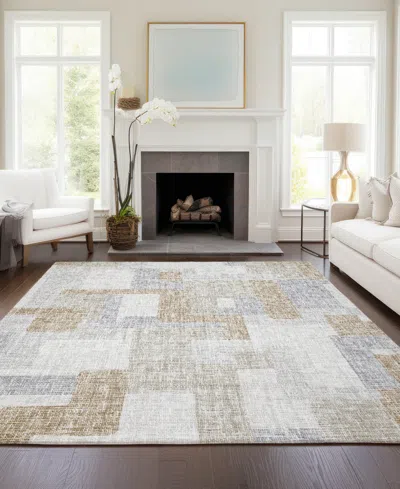 Dalyn Portico Washable Po3 10'x14' Area Rug In Neutral