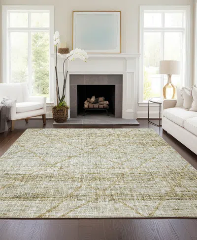Dalyn Portico Washable Po1 9'x12' Area Rug In Green