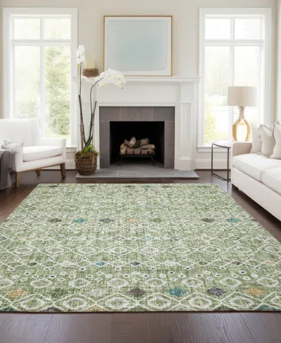 Dalyn Portico Washable Po4 10'x14' Area Rug In Green