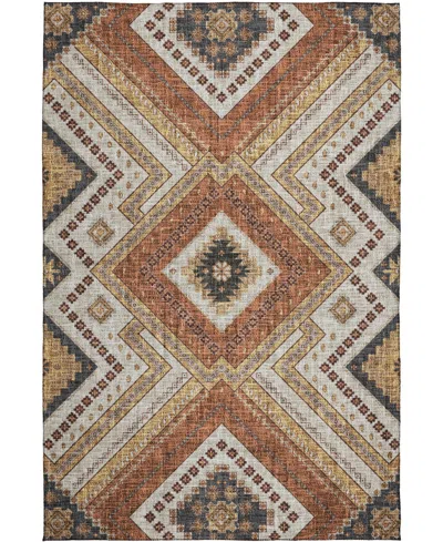 Dalyn Portico Washable Po5 10'x14' Area Rug In Brown