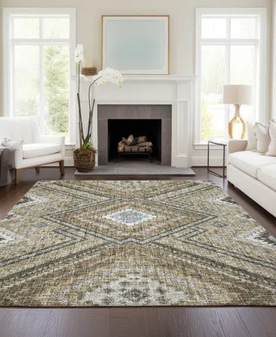 Dalyn Portico Washable Po5 10'x14' Area Rug In Green