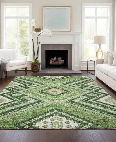 Dalyn Portico Washable Po5 10'x14' Area Rug In Green