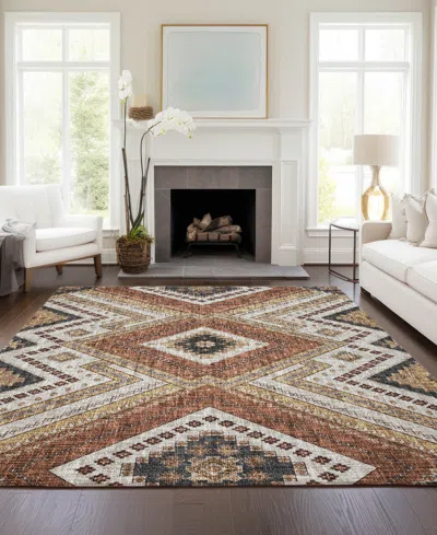 Dalyn Portico Washable Po5 10'x14' Area Rug In Brown