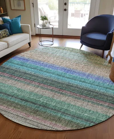Dalyn Portico Po2 8'x8' Round Area Rug In Multi
