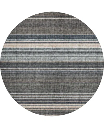 Dalyn Portico Po2 8'x8' Round Area Rug In Gray