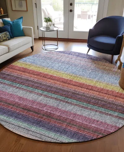 Dalyn Portico Po2 8'x8' Round Area Rug In Multi