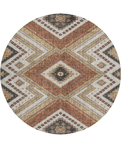 Dalyn Portico Po5 8'x8' Round Area Rug In Multi
