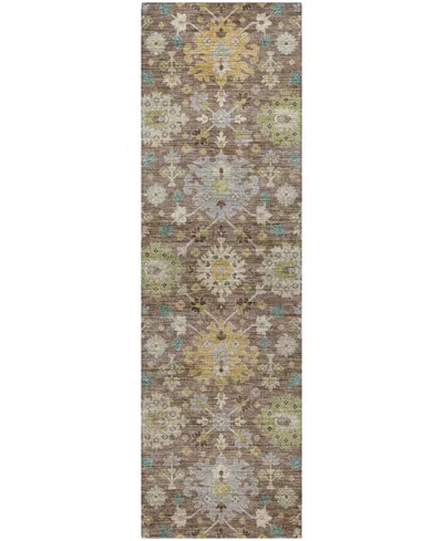 Dalyn Silk Road Washable Sr3 2'3"x7'6" Runner Area Rug In Brown