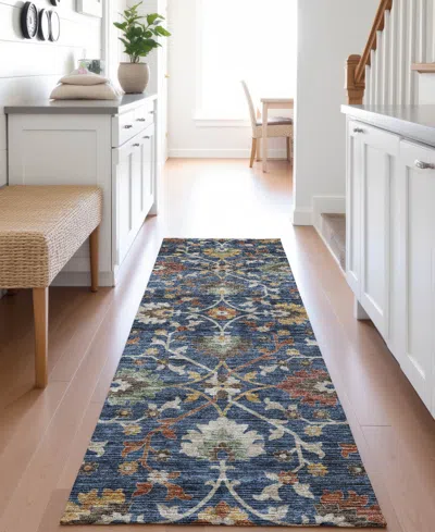 Dalyn Silk Road Washable Sr4 2'3"x7'6" Runner Area Rug In Blue