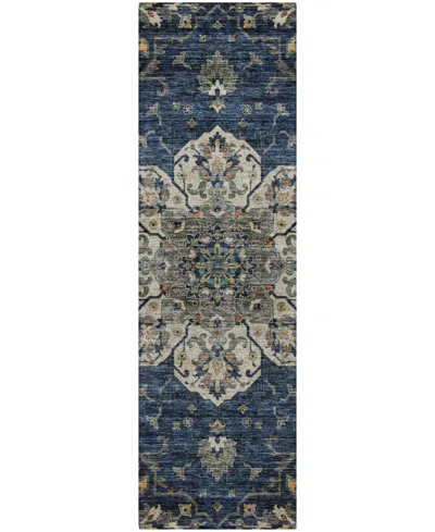 Dalyn Silk Road Washable Sr6 2'3"x7'6" Runner Area Rug In Blue