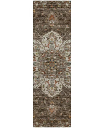 Dalyn Silk Road Washable Sr6 2'3"x7'6" Runner Area Rug In Brown