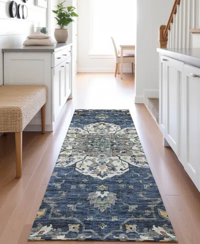 Dalyn Silk Road Washable Sr6 2'3"x7'6" Runner Area Rug In Blue