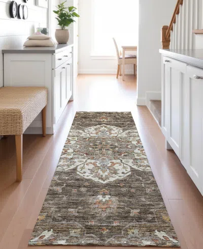 Dalyn Silk Road Washable Sr6 2'3"x7'6" Runner Area Rug In Brown
