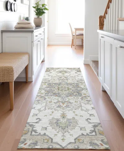 Dalyn Silk Road Washable Sr6 2'3"x7'6" Runner Area Rug In Neutral