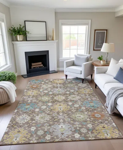 Dalyn Silk Road Washable Sr3 2'6"x3'10" Area Rug In Brown