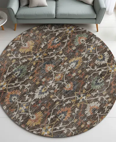 Dalyn Silk Road Washable Sr4 8'x8' Round Area Rug In Multi