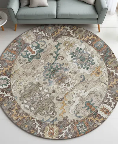 Dalyn Silk Road Washable Sr5 8'x8' Round Area Rug In Multi