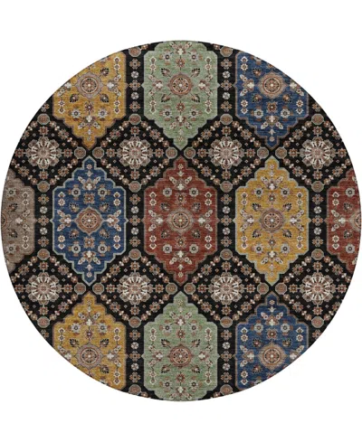 Dalyn Silk Road Washable Sr7 8'x8' Round Area Rug In Multi