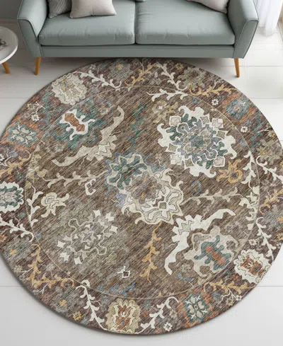 Dalyn Silk Road Washable Sr8 8'x8' Round Area Rug In Multi