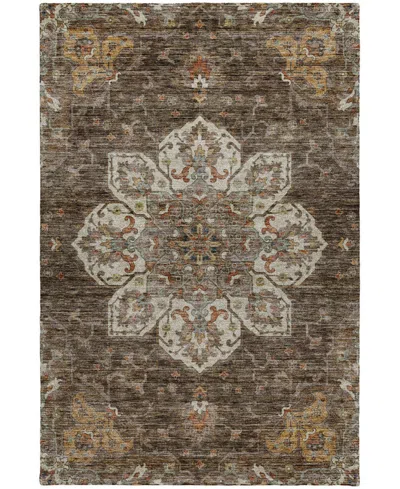 Dalyn Silk Road Washable Sr6 6'6"x9'6" Area Rug In Brown