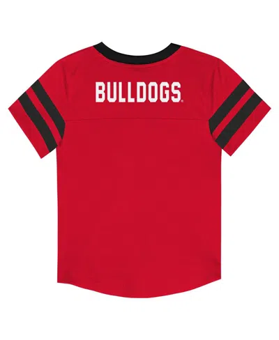 Outerstuff Baby Boys And Girls 2-piece Red Georgia Bulldogs Team Logo Red Zone Top And Pants Set In Animal Print
