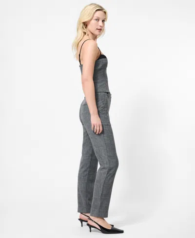 French Connection Slim Fit Cropped Pants In Gray