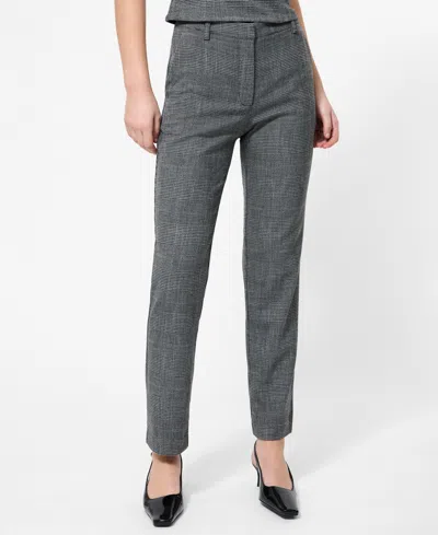 French Connection Slim Fit Cropped Pants In Gray