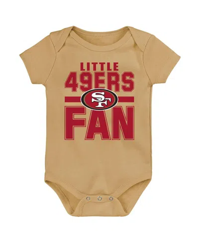 Outerstuff Newborn 3-pack San Francisco 49ers Little Tike Bodysuit Set In Multi