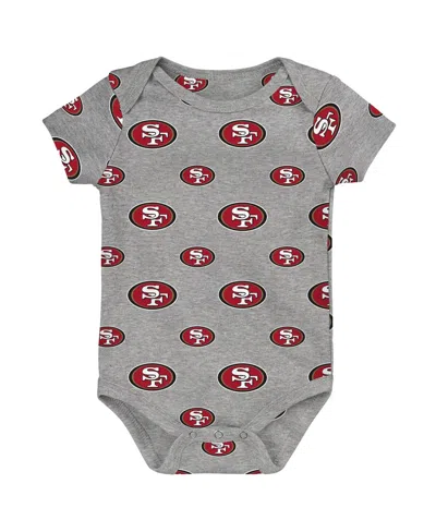Outerstuff Newborn 3-pack San Francisco 49ers Little Tike Bodysuit Set In Multi