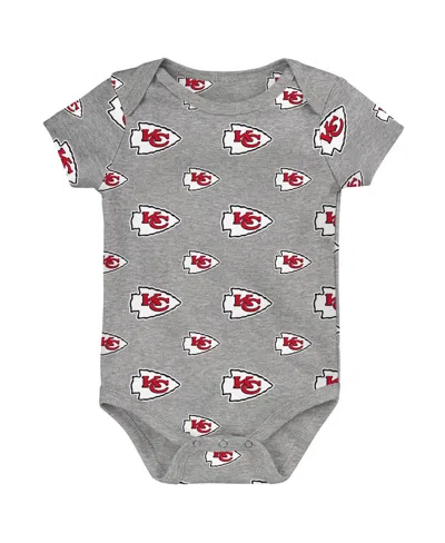 Outerstuff Newborn 3-pack Kansas City Chiefs Little Tike Bodysuit Set In Multi