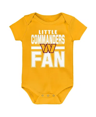 Outerstuff Newborn 3-pack Washington Commanders Little Tike Bodysuit Set In Multi