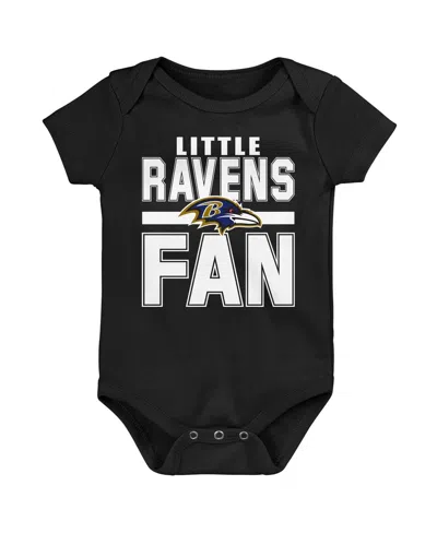 Outerstuff Newborn 3-pack Baltimore Ravens Little Tike Bodysuit Set In Multi