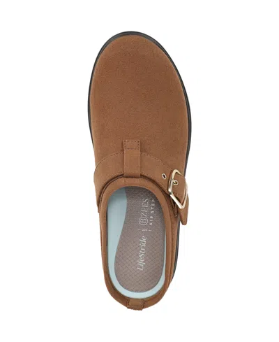 Lifestride Women's Balance Washable Round Toe Clogs In Brown