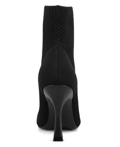 Mia Women's Pamilla Pointed Toe Knit Dress Booties In Black